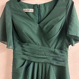 JJs House Teal V-Neck Dress